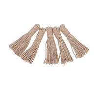 Beatifufu 5 pièces Accessoires Macramé Corde avec Perles Bois pour Décoration à Suspendre Fournitures Loisirs Créatifs DIY Pendentifs Pompons Robustesse et Design Unique