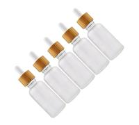 Beatifufu 5 pièces Bouteilles Compte Gouttes Verre avec Anneau Lot de Flacons pour Huiles Essentielles Voyage et Étanches et Réutilisables