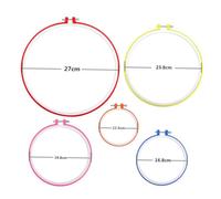 Beatifufu 5 pièces Cercles à Broder DIY Kit Point de Croix Cercle Broderie pour Débutants et Amateurs de Couture Fixation Lisse et Couleurs Aléatoires Outils pour Couleur Aléatoire