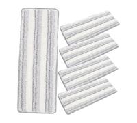 Beatifufu 5 pièces Lingettes Microfibre Auto-adhésives pour Vadrouille Plate Pads Réutilisables à Haute Absorption pour Nettoyage Sol Rapide