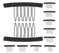 Beatifufu 50 pièces Clips de Peigne Acier pour Perruques Accessoires de Filet et Bonnets Respirants Outils Pratiques Antidérapants pour Salon et Usage Personnel