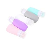 Beatifufu 5pièces Flacon Vide Silicone Pour Voyage Bouteilles Réutilisables Et Compressibles Pour Cosmétiques Lotion Shampooing Pratique Et Léger Avec De Rangement
