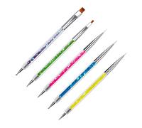 Beatifufu 5pièces Stylo Nail Art Double-extrémité Outils De Manucure Pour Délicates Pour Et Amateurs Kit Pratique Assortiment De