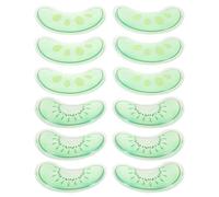 Beatifufu 6 Paires de Patchs Oculaires en Gel Froid Réutilisables Verts en Plastique pour Réduire les Poches Yeux et Apaiser, pour Bureau et Voyage