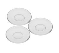 Beatifufu 6 pièces Lot de Soucoupes Verre Transparentes Sous Verres Décoratifs et Résistants pour Tasse à Thé Assiettes pour Snacks et Protection de Table Réutilisable