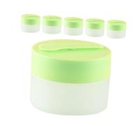 Beatifufu 6 Pièces Pots de Voyage Rechargeables pour Soins Peau avec Cuillère Magnétique et Couvercles à Vis Récipients Plastique Rond pour Crème Visage Lotion Conteneurs de Stockage avec