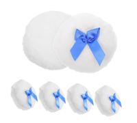 Beatifufu 6 Pièces Powder Puff Set With Soft Plush Bow Handle Gentle Dusting Applicator For Skin Care Compact And Portable For