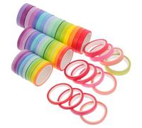 Beatifufu 60 Rouleaux Set de Rubans Washi Décoratifs Candy Couleurs Vives Ruban Adhésif Fin pour Scrapbooking Journal DIY et Artisanat