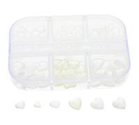 Beatifufu 6grilles Boîtes De Breloques Transparentes Forme De Cœur Pour Ongles Bijoux Décoratifs Résine Plate Pour Décoration De Nail Art Diy