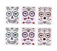 Beatifufu 6pièces Autocollants De Visage Halloween Stickers De Maquillage Festif Pour Costume Et Fête