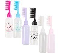 Beatifufu 6pièces Flacon Applicateur De Pour Cheveux Avec Peigne Bouteilles De Coloration Pratique Pour Auto-dyeing Set