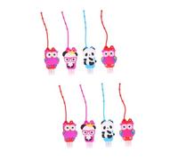 Beatifufu 8 Pcs Motif De Dessin Animé 30 Ml Étui En Silicone Vide Bouteille De Voyage Manchon Distributeur Couvercle De La Bouteille Rechargeable Voyage Porte-Clés Transporteurs Enfants