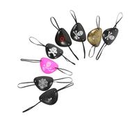 Beatifufu 8 Pièces Cache-œil Pirate Halloween pour Motifs Crâne et Œil Unique Léger et Facile à Porter Accessoire Cosplay Fête et Déguisement