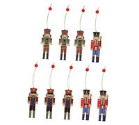 Beatifufu 9 Pièces Pendentifs Soldats Colorés Décorations Sapin de Noël Ornements Suspendus pour Intérieur Ambiance Festive