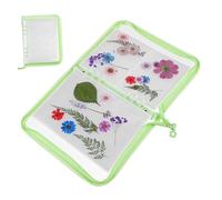 Beatifufu Album Photo PVC Vert Pailleté Classeur à Anneaux Robuste pour Cartes Photo et Stickers avec Pochettes Portable et Élégant pour Collection et Organisation