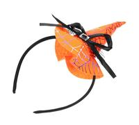 Beatifufu Bandeau Halloween Chapeau de Magicien Orange Léger et Confortable Accessoire Performance pour Fête et Cosplay