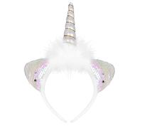 Beatifufu Bandeau licorne scintillant Accessoires de cheveux lumineux pour filles Coiffe de fête unique Coiffe de mode