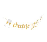 Beatifufu Bannière de Fête An Décoration avec Dorée Scintillante Réutilisable pour Célébrations Accessoire de Fête Élégant pour Maison et Bureau