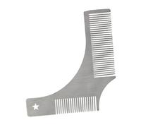 Beatifufu Beard Shaper Peigne Acier Inoxydable Pour Hommes Outil De Définition De Barbe Cheveux Pour Voyage Et Utilisation Quotidienne