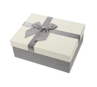 Beatifufu Boîte Cadeau Rectangulaire avec Noeud Coffret Cadeau Décoratif pour Bijoux et Cosmétiques Boîte de Rangement Élégante pour Fête et Festival