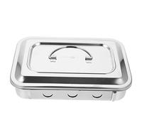 Beatifufu Boîte de Inox Carrée avec Couvercle Perforé pour Outils Cosmétiques Plateau à Haute Température Portable