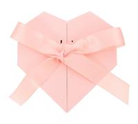 Beatifufu Boîte Présent Forme Cœur Rose Pâle avec Couvercle Coffret Présent Polyvalent pour Mariage et Saint-valentin Boîte à Bijoux pour Fêtes Décor Romantique avec Ruban