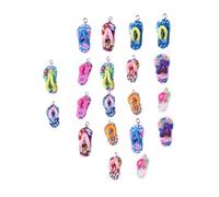Beatifufu Breloques Tongs en Argile Multicolores 20 Pièces, Accessoires DIY Création Bijoux, Pendentifs Suspendus pour Loisirs Créatifs, Présent Fête des Mères, Décoration Couleur Aléatoire