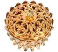 Beatifufu Brûleur Encens Lotus Porte-encens avec Couvercle Récipient pour Encens de Relaxation Diffuseur Aromathérapie Style Vintage pour espaces de Vie