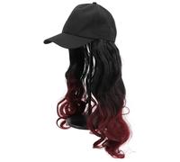 Beatifufu Chapeau Perruque Longue Bouclée Une Pièce Pour Femmes Et Filles Accessoire De Mode Pratique Et Élégant Pour Sorties École Voyages Et Fêtes