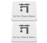 Beatifufu Conservation de l'évier de cuisine, panneau d'avertissement en aluminium, lot de 2, étiquette de conservation de l'eau, autocollant fiable pour cuisine