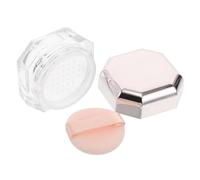 Beatifufu Conteneur De Voyage Portable Mini Boîte En Vrac Support De Maquillage Vide Étui Pour Le Visage En Or Rose Bouffée En Plastique