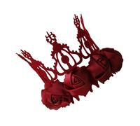 Beatifufu Couronne de Fleurs Rouges pour Cheveux - Bandeau de Mariée Élégant en Fleur Artificielle - Accessoire pour Anniversaire, Fête, Cosplay et Mariage - 1 Pièce Rouge, Décor de