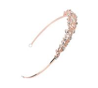 Beatifufu Couronne De Mariage Cristal Rose Diadème Élégant Pour Mariée Accessoire De Fête Et Engagement Design Branches De Vigne Tiare Vintage Pour Tenue De Mariage
