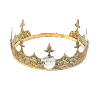 Beatifufu Couronne de Prince Homme en Alliage Doré Ancien à Tête D’aigle, Taille, Accessoire Cosplay et Fête Royal pour Anniversaire, Mariage, Bal et Halloween, Couronne Décorative de Roi