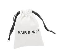 Beatifufu De Rangement Pour Brosse De Massage Pochette Blanche à Cordon Outil De Coiffure Et Anti-poussière Pour Bureau