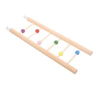 Beatifufu Échelle en Bois pour Perroquets Moyens et Perruches, d'escalade Suspendu pour Cage, Support pour Perchoir à Oiseaux, Accessoire pour Dressage