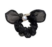 Beatifufu Élastique à Cheveux Pour Femmes Nœud En Organza Noir 1 Pièce Accessoire D'été Pour Cérémonies Et Fêtes Élégant Et Solide