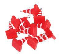 Beatifufu Ensemble de 10 petits cônes de chantier en résine 3D pour fabrication de bijoux, accessoires uniques pour artisans et créateurs DIY