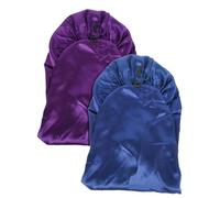 Beatifufu Ensemble de 2 pièces en satin avec bande élastique pour femme bonnet de nuit confortable à large bord pour la des cheveux