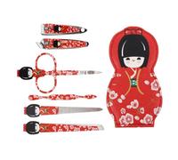 Beatifufu Ensemble De Coupe-ongles Et Kit De Manucure 6 Pièces En Acier Inoxydable Rouge Motif Cartoon, Soins Des Ongles Pour Hommes Et Femmes, Voyage Et Usage Maison