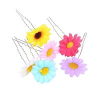 Beatifufu Épingles à Cheveux De Rose Artificielle 6pcs Décoration Pour Cheveux Accessoires Chignon Pour Mariages Et Fêtes