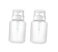 Beatifufu Flacon Distributeur 2 Pcs 200 Ml Plastique Pompe Pressable Bouteille de Dissolvant pour Vernis à Ongles Usage Professionnel et Personnel Nettoyage Ongles sans Gaspillage
