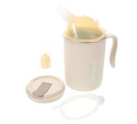Beatifufu Gobelet Anti-déversement pour Personnes Âgées Tasse Adaptée avec Paille pour Patients Alités et Adultes Handicapés Cup Dysphagie Inoxydable Sécurisée et Facile à Nettoyer