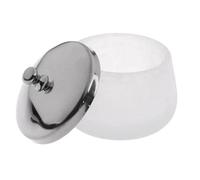 Beatifufu Gobelet Verre Cristal Pour Dissolvant Vernis à Ongles Contenant Liquide Pour Enlever Vernis Rond Blanc