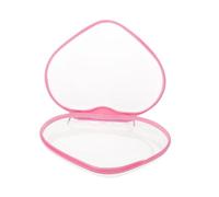 Beatifufu Heart-Shaped Hard Shell Travel Cosmetic Storage Bag with Zipper Large Organizer for Toiletries and Accessories Women Compact Wash Pouch