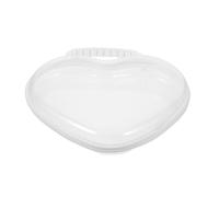 Beatifufu Heart-Shaped Travel Toiletry Bag with Hard Shell and Reliable Zipper Transparent Makeup Organizer for Women Compact Storage Box for Cosmetics and Essentials