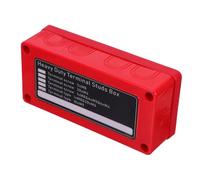 Beatifufu Jeu De Barres Bloc De Distribution Électrique Avec Couvercle Blocs Du Système Solaire Connecteur De Bornes Connecteur De Barres Rouge Plastique