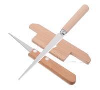 Beatifufu Kit 3 Outils de poterie avec Manche Bois, Couteaux de Coupe et ébavurage en métal pour modelage et travaux artistiques sur Argile
