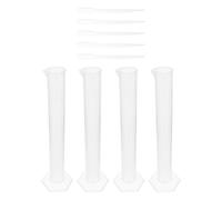 Beatifufu Kit De Cylindre De Mesure Plastique 9 Pièces 4 Cylindres Gradués 100 Ml 5 Compte-gouttes 3 Ml Stable Conçu Pour Laboratoire Et Usage Scolaire