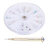 Beatifufu Kit Nail Art Avec 24 Bijoux Pendentifs En Alliage Et Outil De Perçage Portable Pour Sublimer Les Ongles Faux Pour Amateurs De Nail Art Couleur